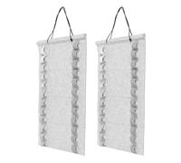 LABRIMP Lot De 2 Présentoirs pour Ceintures d'arts Martiaux en Feutre Support Mural pour Ceintures De Karaté De Taekwondo Gris