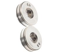 LABRIMP Lot de 2 Rouleaux d'Alimentation de Fil de Soudage 06/08 MM en Alliage d'Acier Pièces d'Entraînement pour Machine à Souder Mig Accessoires Solide pour Soudeuse à Dévidoir