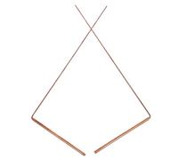 LABRIMP Lot de 2 Tiges Divinatoires en Cuivre Réutilisables, Baguettes Sourcier pour Recherche D'eau et Localisation D'objets, Accessoire de Géobiologie Portable