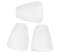 LABRIMP Lot de 3 abat-jour de rechange en plastique blanc, petit couvercle rond pour lampe de table, compatible douille E14, pour hôtel