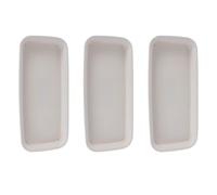 LABRIMP Lot de 3 pour Pots de Fleurs en Plastique Plateaux Rectangulaires | Fond Antidérapant, Surface Lisse, pour Jardinières et Pots, Patio, Tables, Entretien Propre