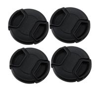 LABRIMP Lot de 4 Bouchons D'objectif pour Appareil Photo 55mm en Plastique Noir Joint Étanche et Design Compact pour Protection Efficace des Objectifs