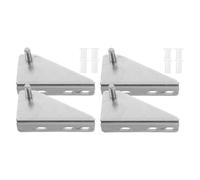 LABRIMP Lot de 4 Charnières Métalliques pour Porte de Congélateur Fixation 37 MM Capuchons en Caoutchouc Petite Charnière de Réfrigérateur Compatible Accessoires de Réparation pour