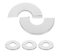 LABRIMP Lot de 4 Rosaces Décoratives Fendus en Acier Inoxydable 22 MM Cache-Tuyaux Mural pour Robinets Douches et Plomberie la Cuisine Plaque de Recouvrement Ronde pour Trous Muraux