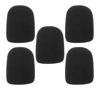 LABRIMP Lot De 5 Bonnettes Anti-Vent En Mousse Pour Microphones Protection Anti-Vent Pour Microphones Portables Couleur Noire