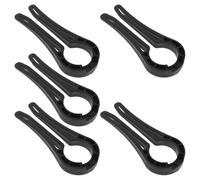 LABRIMP Lot de 5 Verrous de Bouton de Cuisinière à Gaz en Plastique Noir Sécurité Garçon et Filles et Animal, Protection Simple Manipulations Accidentelles Cuisine