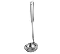 LABRIMP Louche à Sauce Acier Inoxydable avec Bec Verseur Cuillère à Soupe Profonde à Manche Long Ustensile de Cuisine Polyvalent pour Service Élégant
