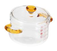LABRIMP Marmite En Verre Transparente 150ml Avec Double Anse En Verre Borosilicaté Résistant à La Chaleur Pour Cuisson Vapeur Et Bain- Utilisation Domestique