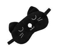 LABRIMP Masque de Sommeil Cache-œil en Polyester Motif Chat Adorable, Bande Élastique pour Améliorer la Qualité du Sommeil Lors Sieste Voyage