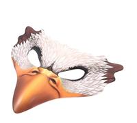 LABRIMP Masque Tête Aigle Pu Léger pour Carnaval et Halloween Demi-visage avec Bande Élastique Accessoire Cosplay Créatif pour Fêtes Extérieur