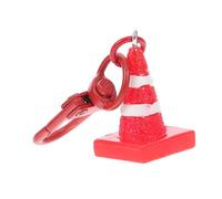LABRIMP Mini Cône de Circulation Résine Rouge Porte Clés Créatif pour Sacs et Clés de Fête Construction Cadeau Original pour Adultes