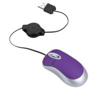 LABRIMP Mini Souris Filaire Rétractable USB, Petite Souris Optique 1000DPI pour Ordinateur Portable et Notebook, Plastique, 3 Boutons, Bureau et Maison