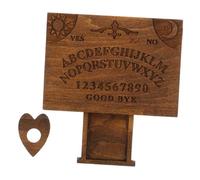 LABRIMP Miniature Planchette Bois pour Spirit Board Décoration et Halloween Petite Planche Mystique Portable avec Divinatoires pour Wiccan et Maison de Poupée