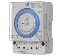 LABRIMP Minuteur Mécanique Précis Blanc 12 V Ca/CC Cuisine, Minuterie Électromécanique D'intérieur, Interrupteur Minuteur Analogique Portable pour Cuisson Pâtisserie et Œufs