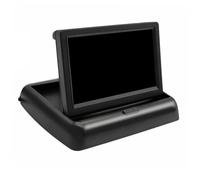 LABRIMP Moniteur Voiture Pliable Écran HD Double Entrée Vidéo Compatible Caméra de Recul pour Voiture et Camion