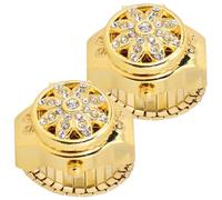 LABRIMP Montre Bague Numérique Décorative en Alliage de Zinc Or, 2pcs, Élégante et Facile à Assortir, Accessoire Chic pour Femmes