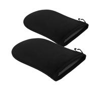 LABRIMP Moufles Applicateur Autobronzant en Tissu Doux Noir, 1 Paire, pour Application Uniforme de Lotion Bronzante Corps et Mains, Outil Pratique pour Bronzage sans Soleil, Usage