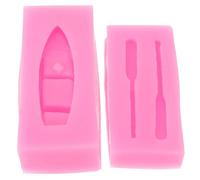 LABRIMP Moule en Silicone 3d Bateau et Rameau 2 Pièces pour Pâte à Sucre Chocolat et Argile Moule Alimentaire DIY à Pâtisserie Décoratifs pour Création Gourmande