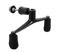 LABRIMP Moulinet de pêche à Double poignée et Bascule en métal Noir avec écrou, Remplacement de Moulinet de pêche pour pêche en Plein air, pièces de Roue de pêche