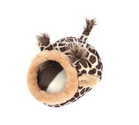 LABRIMP Nid Chaud pour Hamster et Hérisson en Coton Peluche, Lit Mini Forme Girafe pour Petits Animaux, Assure Un Sommeil Confortable en Cage Voyage