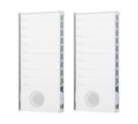 LABRIMP Palette en Verre pour Extensions de Cils 2 Pièces Grosse Surface de Travail et Zone Rainurée pour Patch Adhésif, pour Salon de Beauté ou Présent