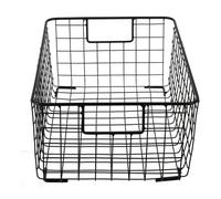 LABRIMP Panier de Collations Grand Format Noir, Panier de Rangement pour Fruits et Légumes en Matériau Robuste, Organiseur Ménager Polyvalent Cuisine et Rangement Quotidien