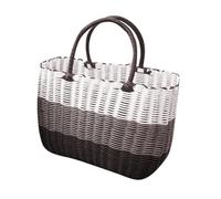 LABRIMP Panier en Plastique Grand Format avec Poignée de Rangement Tressé