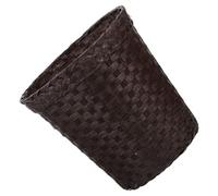 LABRIMP Panier Tressé en Papier Brun pour Déchets et Rangement Déco | Structure Stable, Fait Main, Look Chic et Élégant, Près du Lavabo, pour Papier Usagé et Paquet Doublure