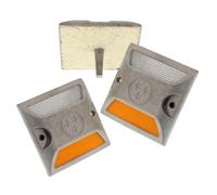 LABRIMP Panneaux de signalisation routière aluminium 3 pièces double face pour marquage extérieur de routes et parkings, réflecteurs de chaussée professionnels
