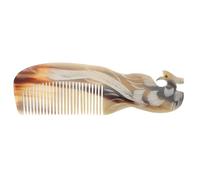 LABRIMP Peigne Antistatique En Corne De Yak Sculpté Double Face Outil De Massage Cuir Chevelu Naturel 7.2 X 2.2 Pouces Pour Femmes Et Hommes Couleur Aléatoire