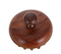 LABRIMP Peigne de Massage du Cuir Chevelu en Bois Naturel Design Rond, Améliore la Texture des Cheveux, pour Bureau et Voyage