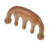 LABRIMP Peigne de Massage en Bois de Santal Vert, Outil de Massage Corporel Multifonction, Masseur du Cuir Chevelu et Corps, Surface Lisse, 1 Pièce, Soin Relaxant pour Visage, Cou et Dos,