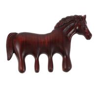 LABRIMP Peigne de Massage pour Massage Cuir Chevelu en Bois Marron Forme Cheval Outil Portable Réduisant la Tension, Souvenir Nouvel An Chinois 2026