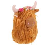 LABRIMP Peluche de Vache Adorable pour Garçon et Filles en Polyester Orange, de Ferme Doux, Peau Agréable et Couleur Qui Ne Décolore Pas, Compagnon Chambre