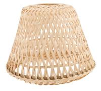 LABRIMP Petit Abat-Jour Cylindrique en Bambou Tressé Naturel Luminaire D’Intérieur Décoratif Vintage Cache-Lampe pour Plafonnier Accessoire D’Éclairage pour Chambre et Salon