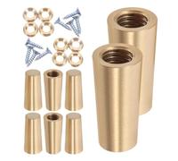 LABRIMP Pieds Coniques en Cuivre Doré Base Stable et Résistante Ternissement 8pcs pour Boîte à Bijoux et Table pour Décoration Intérieure Moderne