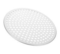 LABRIMP Plaque à Pizza Perforée Ronde Moulage Monobloc Résistant la Déformation en Alliage D'aluminium Argenté pour Cuisine Maison