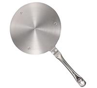 LABRIMP Plaque D'adaptation avec Poignée en Acier Inoxydable Diffuseur de Chaleur Compact et Facile à Utiliser Argenté pour Plaque à Induction Cuisine
