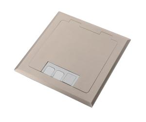 LABRIMP Plaque de recouvrement de prise de sol en acier inoxydable, modèle encastré carré dissimulé, réduit les risques de trébuchement, pour modules de prise à charge rapide