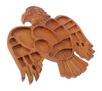 LABRIMP Plateau en Bois Sculpté D'oiseau Compartiments Divisés, Finition Alimentaire et Design Modulaire pour Anniversaires et Événements Familiaux