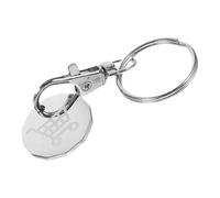 LABRIMP Porte-Clés Jeton d'Achat en Acier Inoxydable Chariot Moyen, Anneau Porte-Clés Robuste, Pratique pour Éviter Retards, Ses Courses