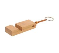 LABRIMP Porte-clés Support Mini Portable Support de Téléphone Portable Structure Stable en Bois Léger Libère Mains Efficacement pour Bureau et Maison