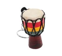 LABRIMP Porte-clés Tambour Africain Mini Tambour à Main 7 Cm Résine Décoration Suspendue Souvenir De Voyage Ornement Unique pour Paquet Ou Trousse Multicolore