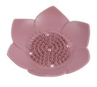 LABRIMP Porte Silicone Auto Drainant avec Design Lotus pour Salle de Bain Support Antidérapant pour Barre Accessoire Pratique et Élégant