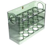 LABRIMP Porte-œufs en Pet pour Réfrigérateur Compartiments Séparés, Protège les Œufs en Toutes Directions, pour Familles et Restaurants, Plateau à Œufs Pratique et Solide