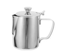 LABRIMP Pot à Lait Mousseur Acier Inoxydable avec Couvercle Récipient pour Latte Art et Du Lait Pratique et pour Amateurs de Café