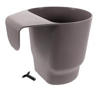 LABRIMP Pot de Fleurs Suspendu Rond Gris Petit pour Balcon et Clôture Jardinière et Pratique à Accrocher pour Plantes Décoration Extérieur et Intérieur pour Jardinage Espace Réduit