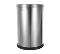 LABRIMP Poubelle En Acier Inoxydable Poubelle De Cuisine Bac À Litière Corbeille À Déchets Mince Argentée