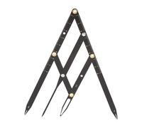 LABRIMP Règle à Sourcils en Acier Inoxydable Légère Mesure Précise à Trois Points pour Sourcils et Lèvres, Design Noir et Ratio Doré pour Maquillage