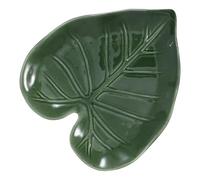 LABRIMP Repose-cuillère Céramique Résistante Chaleur Forme Verte Support Ustensiles Multifonction pour Cuisine Plateau Porte-sachet de Thé et Décor Campagne